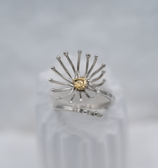 Dandelion statement ring