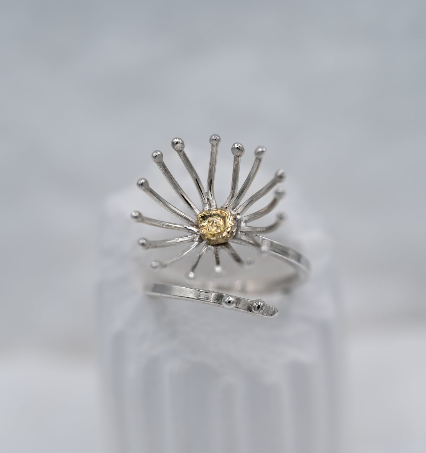 Dandelion statement ring
