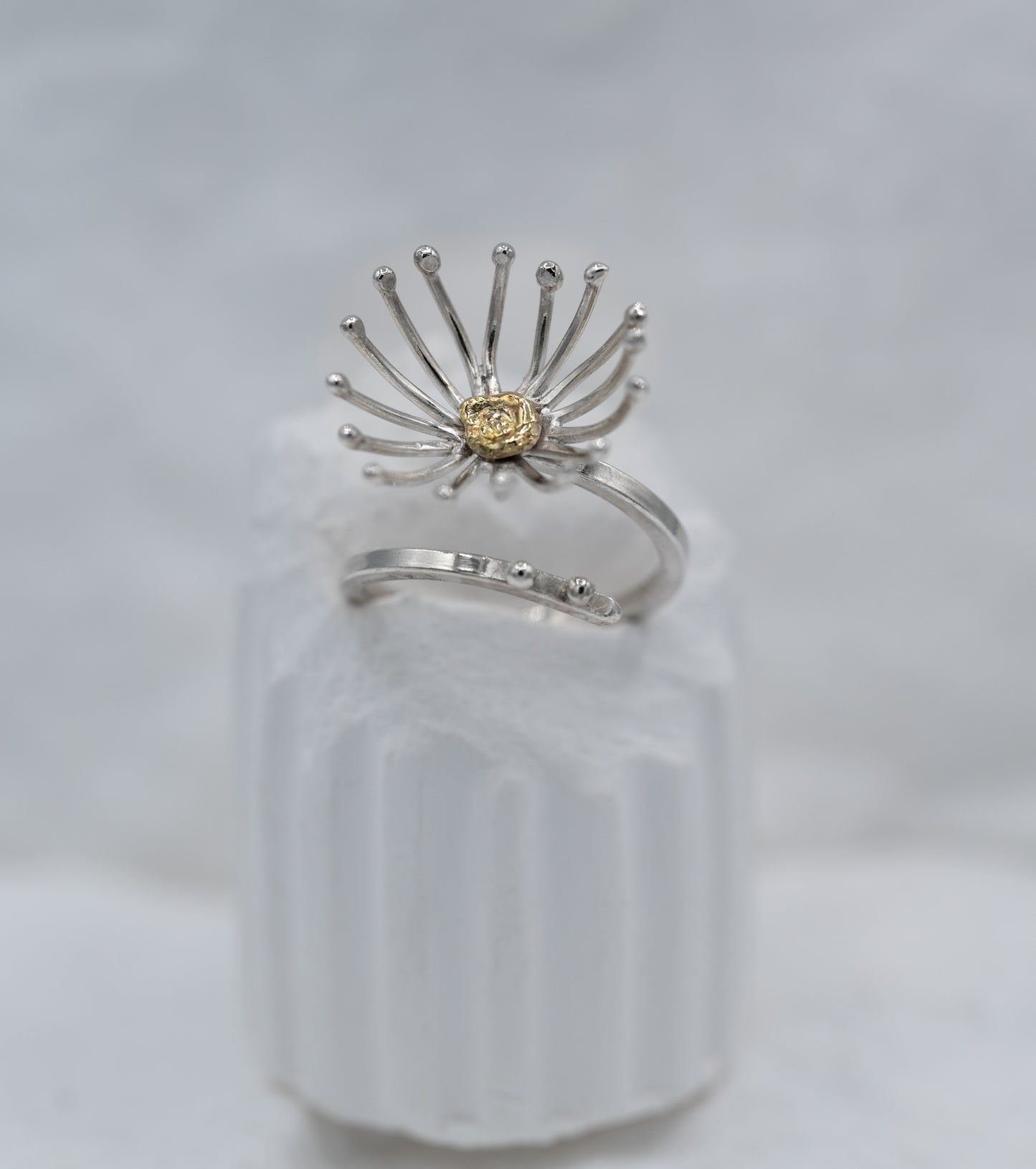 Dandelion statement ring