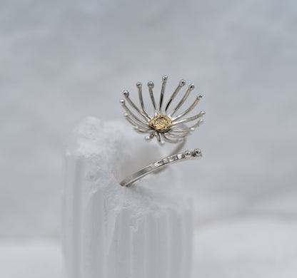 Dandelion statement ring