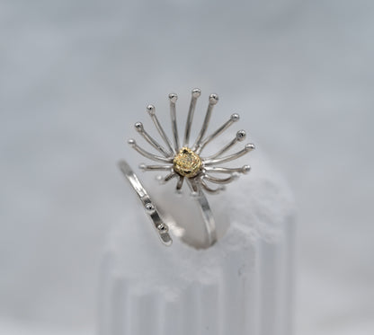 Dandelion statement ring