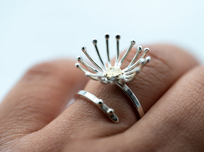 Dandelion statement ring