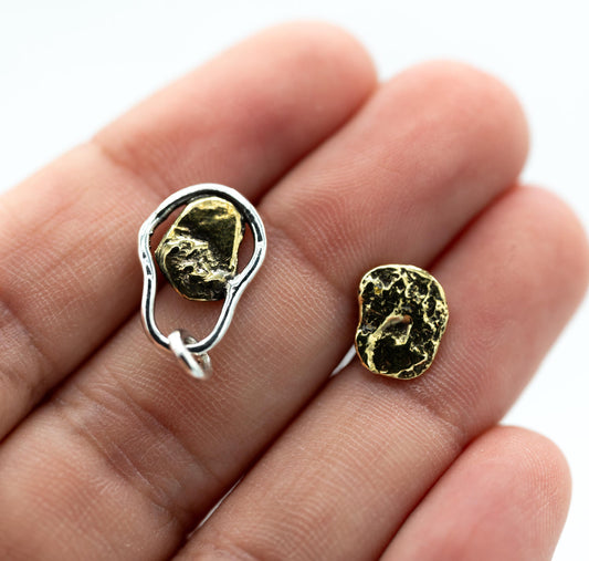 Mismatch sculptural studs